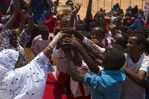 Children of the Galkayo Education Centre for Peace and Development, an ambitious education programme in Galkayo, Somalia