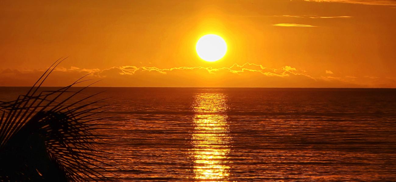 Sunset.