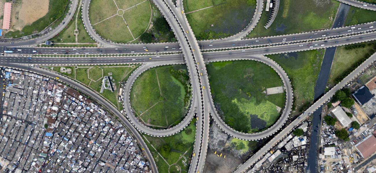 Lagos Island interchange bridge Nigeria.