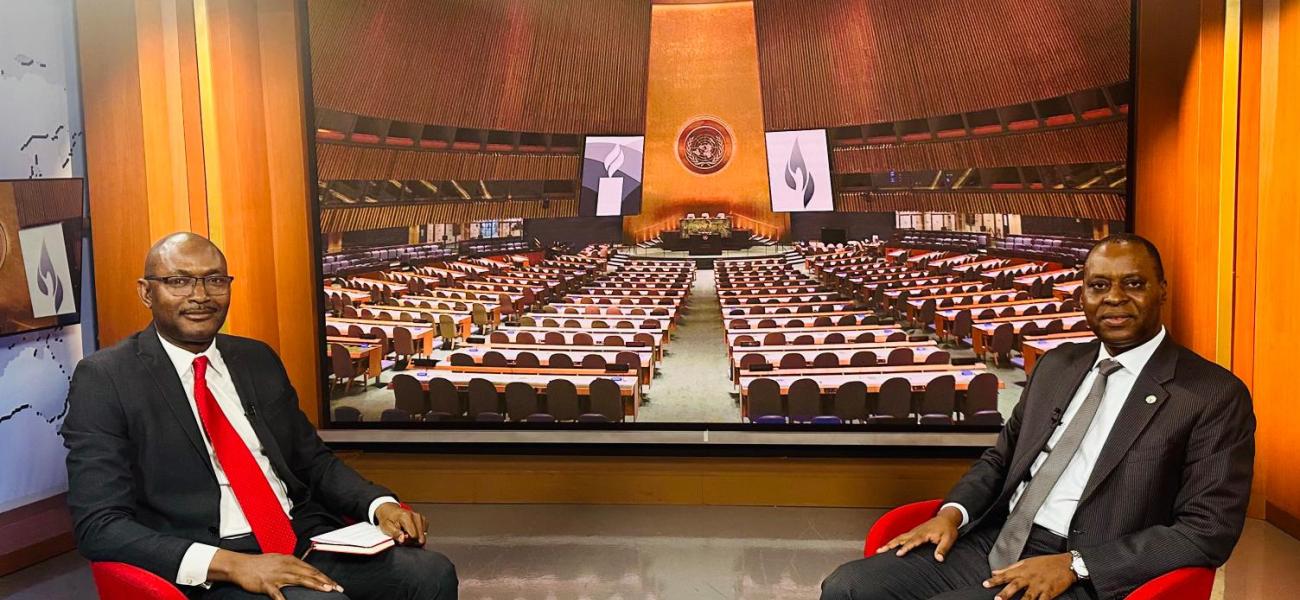 Ernest Rwamucyo (Right), Ambassador and Permanent Representative of Rwanda to the United Nations