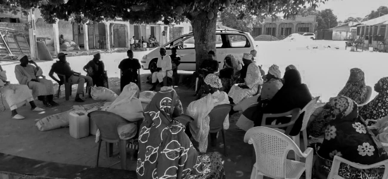 WAVE-Gambia organising social cohesion dialogues with victims in Jambur Village, West Coast Region, The Gambia, 2020.