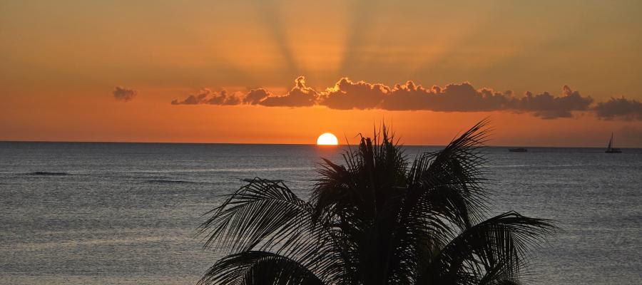 Sunset.