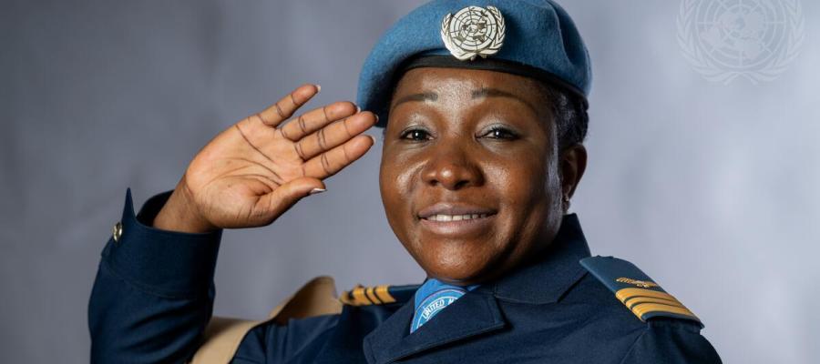 Squadron Leader Sharon Mwinsote Syme of Ghana, 2024 Military Gender Advocate of the Year.