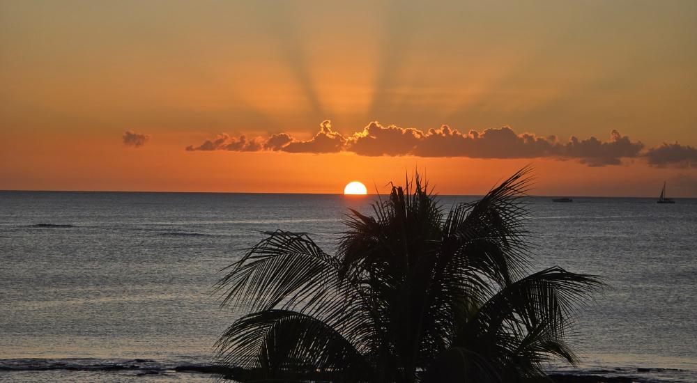 Sunset.