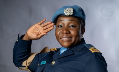 Squadron Leader Sharon Mwinsote Syme of Ghana, 2024 Military Gender Advocate of the Year.
