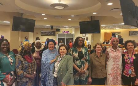 Some of the African women leaders and their partners at the event.