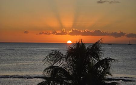 Sunset.
