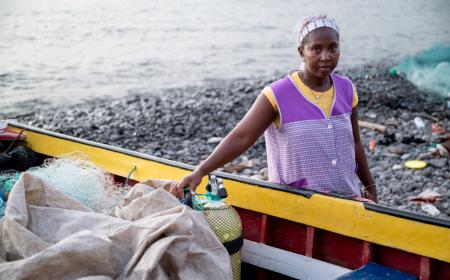 Maria Sábado Horta Fidalgo, known to everyone as Mãezinha, is more than just a fishmonger. She is a boat owner, community leader, advocate for sustainable fishing, and a woman determined to chart her own course through hardship and hope.