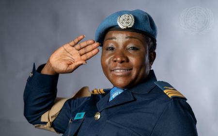 Squadron Leader Sharon Mwinsote Syme of Ghana, 2024 Military Gender Advocate of the Year.