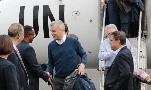 A visiting Security Council delegation arrives in Bujumbura, the capital of Burundi. Photo: UNIC Bujumbura