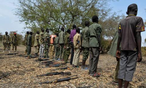 Child soldiers released in South Sudan. Photo: UNICEF/2015/South Sudan/Sebastian Rich