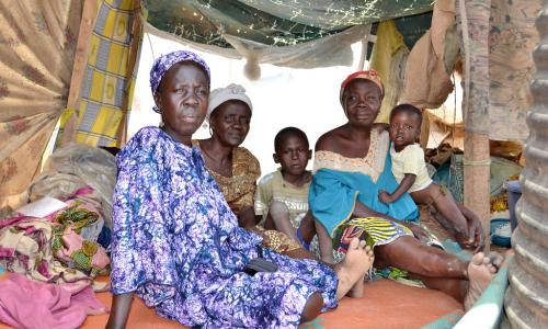 Des femmes et des enfants déplacés en République centrafricaine. Photo OCHA