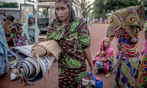 These women from Central African Republic are among the hundreds of thousands displaced by the conflict in the country. Photo: UNHCR/F.Noy