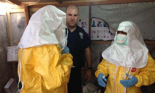 After being triaged at the emergency room, people presenting Ebola-like symptoms are directed to the Department of Infectious Disease. Conakry, Guinea. Photo: WHO/T. Jasarevic