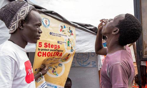 Traitement du choléra au Soudan du Sud. Photo : MINUSS