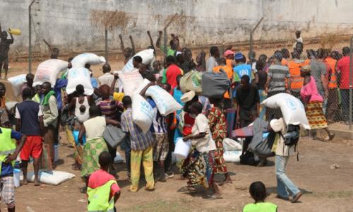 Aid distribution point in Bangui, Central African Republic (CAR). Photo: OCHA