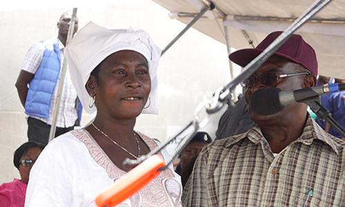 Adama Sankoh, who is the last Ebola case in Sierra Leone so far, was released from the Makheni Ebola treatment unit on 24 August 2015. Photo: WHO/M. Harris