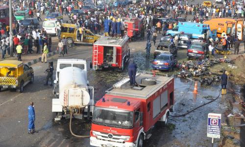 Une station de bus au Nigéria visée par un attentat à la bombe par Boko Haram. Photo Ikechukwu Ibe/IRIN