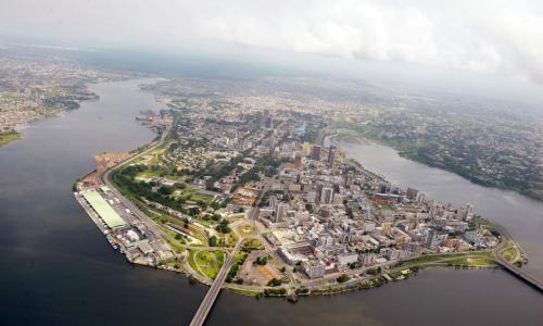 Aerial view of the district of Plateau in Abidjan, Côte d'Ivoire. UN Photo/Basile Zoma