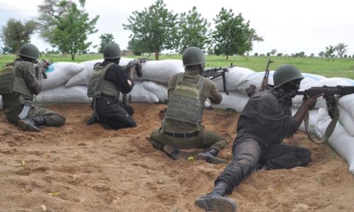 Cameroon military on the lookout for Boko Haram militants in the Far North Kolofata community, along the border with Nigeria. Photo: Monde Kingsley Nfor/IRIN