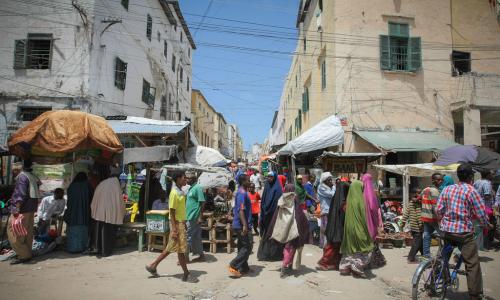 A street scene in Mogadishu, the Somali capital. Photo: AU-UN IST/Stuart Price