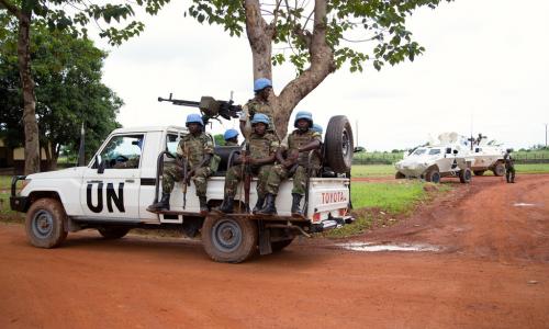 A MINUSCA patrol in Bangui, Central African Republic (CAR). Photo: MINUSCA