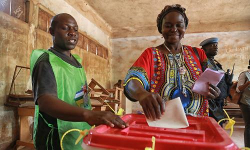 After two years of political transition, voters have cast their ballots peacefully and democratically in the Central African Republic. Photo:  UNMINUSCA
