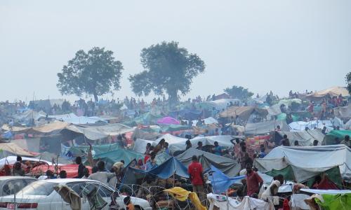 UNMISS provides protection to civilians fleeing recent violence in Wau. Photo: UNMISS