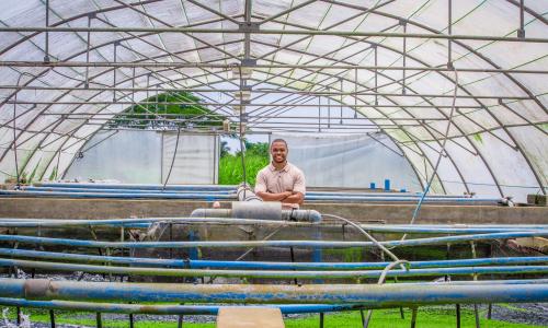 Mr. Mendes, 35, the owner of Frutos da Lagoa, a semi-intensive fish farm.