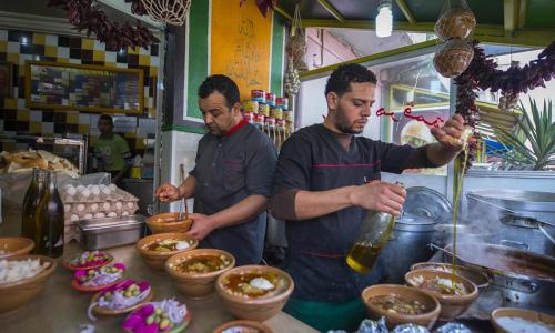 Local business preparing meals
