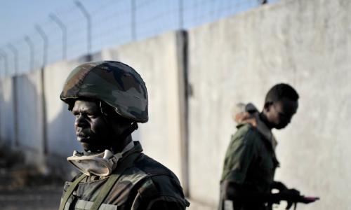 Des troupes ougandaises faisant partie de la Mission de l’Union africaine en Somalie (AMISOM). 