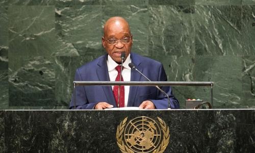 President Jacob Zuma of South Africa addresses the General Assembly. UN Photo/Cia Pak