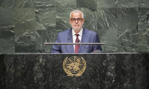 Prime Minister Abdelilah Benkirane of Morocco addresses the General Assembly. UN Photo/Kim Haughto