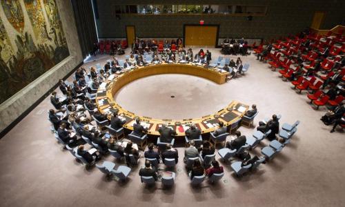 Wide view of the Security Council.