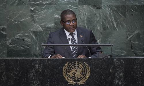 Foreign Minister Samuel Rangba of Central African Republic addresses the general debate of the General Assembly’s seventieth session. UN Photo/Amanda Voisard