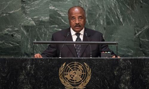 Foreign Minister of Eritrea, Osman Mohammed Saleh, addresses the general debate of the General Assembly’s seventieth session. UN Photo/Cia Pak