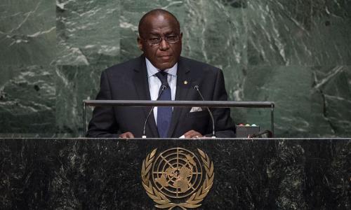 Permanent Representative of Côte d’Ivoire to the United Nations, Claude Stanislas Bouah-Kamon, addresses the general debate of the General Assembly’s seventieth session. UN Photo/Cia Pak