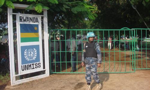 The Tomping base of the UN Mission in South Sudan (UNMISS), where displaced civilians have sought refuge in the wake of fresh clashes in Juba between soldiers of the Sudan People's Liberation Army (SPLA) and the SPLA in Opposition (SPLA-IO). UN Photo/Beat