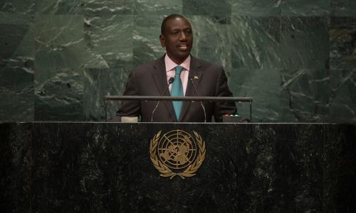 William Ruto, Deputy President of the Republic of Kenya, addresses the General Assembly. UN Photo/Loey Felipe