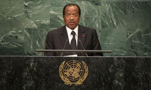 Paul Biya, President of the Republic of Cameroon, addresses the general debate of the General Assembly’s seventy-first session. UN Photo/Cia Pak