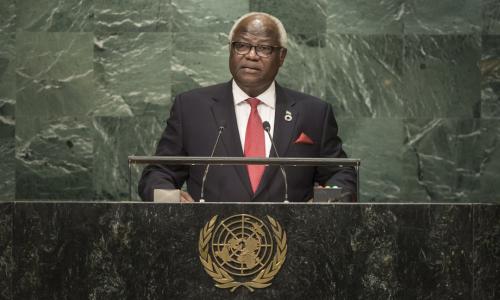 Ernest Bai Koroma, President of the Republic of Sierra Leone, addresses the general debate of the General Assembly’s seventY-first session.