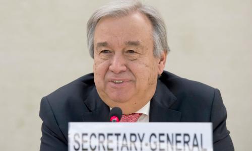 Le Secrétaire général de l’ONU, Antonio Guterres. Photo ONU/Jean-Marc Ferré (archive)