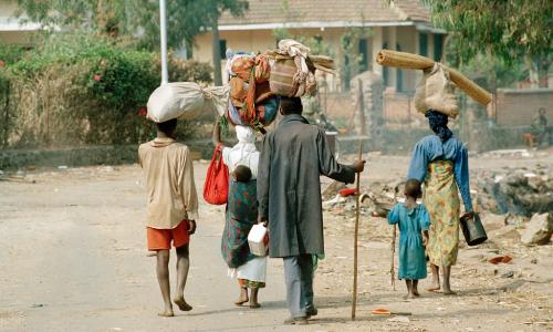 Rwandan refugees, who fled the genocide, returning in July 1994 from Goma, Zaire, (now the Democratic Republic of Congo, DRC). UN Photo/John Isaac