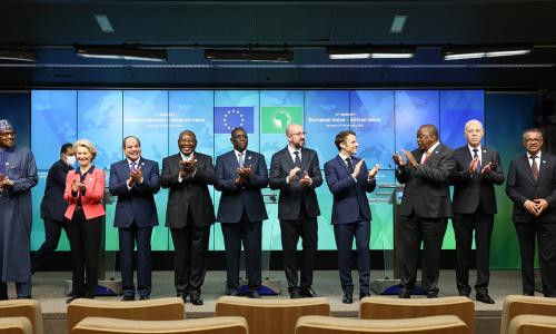 A group photo of leaders at the summit.