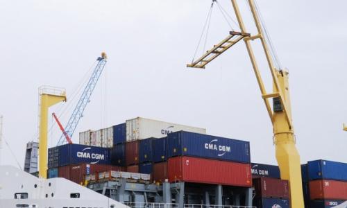 Shipment containers at Tunisia port