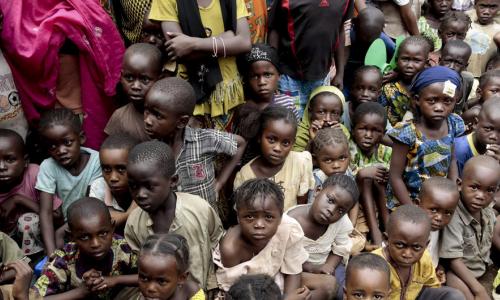 Internally displaced children in Bangui, Central African Republic. Photo: UN Photo/Evan Schneider.