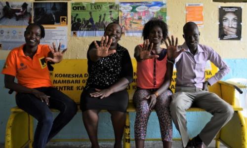Staff at the Lodwar Hospital Wellness Centre...