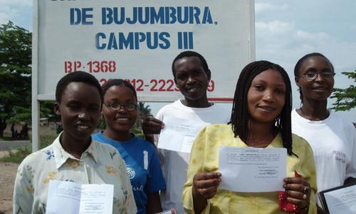 Wanafunzi wa mjini Bujumbura