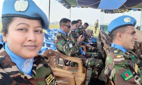 Major Nargis Parvin from Bangladesh, serving in the DR Congo