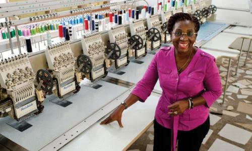 Awurabena Okrah, CEO and founder of Winglow, a textile and fashion business in Accra, Ghana. Many women are venturing into business. Photo: Panos/Nyani Quarmyne